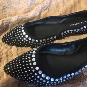 BCBGeneration Crystal embellished flats
